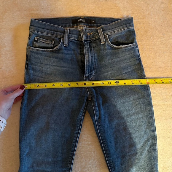 Hudson Distressed Barbara Super Skinny Jeans Size 24 - Picture 10 of 12